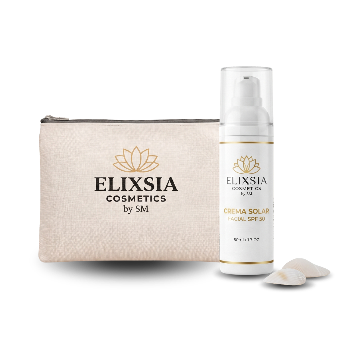 Crema Solar Facial SPF 50 – Protección UVA/UVB e Hidratación + NECESER